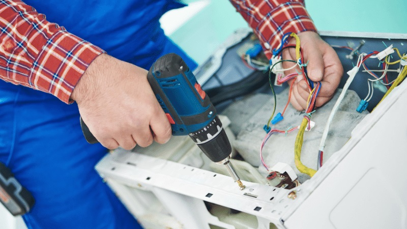 Akhisar Grundig Grundig çamaşır makinesi kart tamiri – Su almama arızası orijinal parça ile giderildi. - Teknik servis örneği